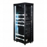 Серверный шкаф 19" 24U CLM-2168-24B (600x800x1320) стекл. передн. дверь, охлажд. задн. дверь черный