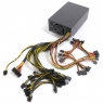 Блок питания ATX 1800Вт SD-1800W (24pin,8pin,PCI-E 2+6pin x16, IDE x6, SATA x4) PS/2, PFC, R-Senda